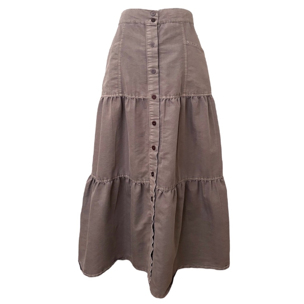 *SOLD* Taupe tiered maxi skirt